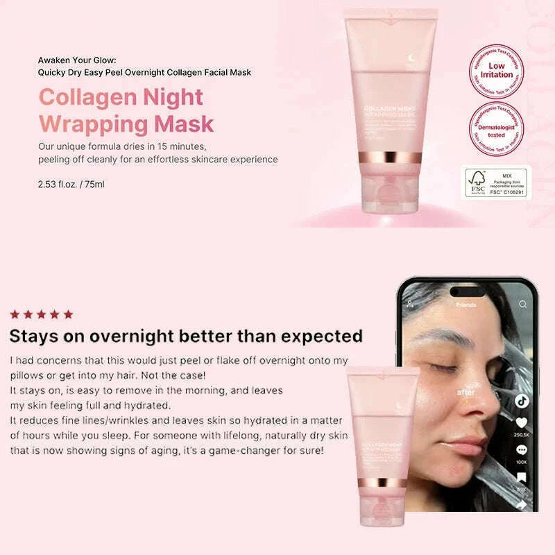 korean-collagen-wrapping-peel-off-facial-mask-elasticity-hydration-reduces-sagging-dullness-hydrolyzed-collagen-skin-carekimlud-womens-fashion-34599013