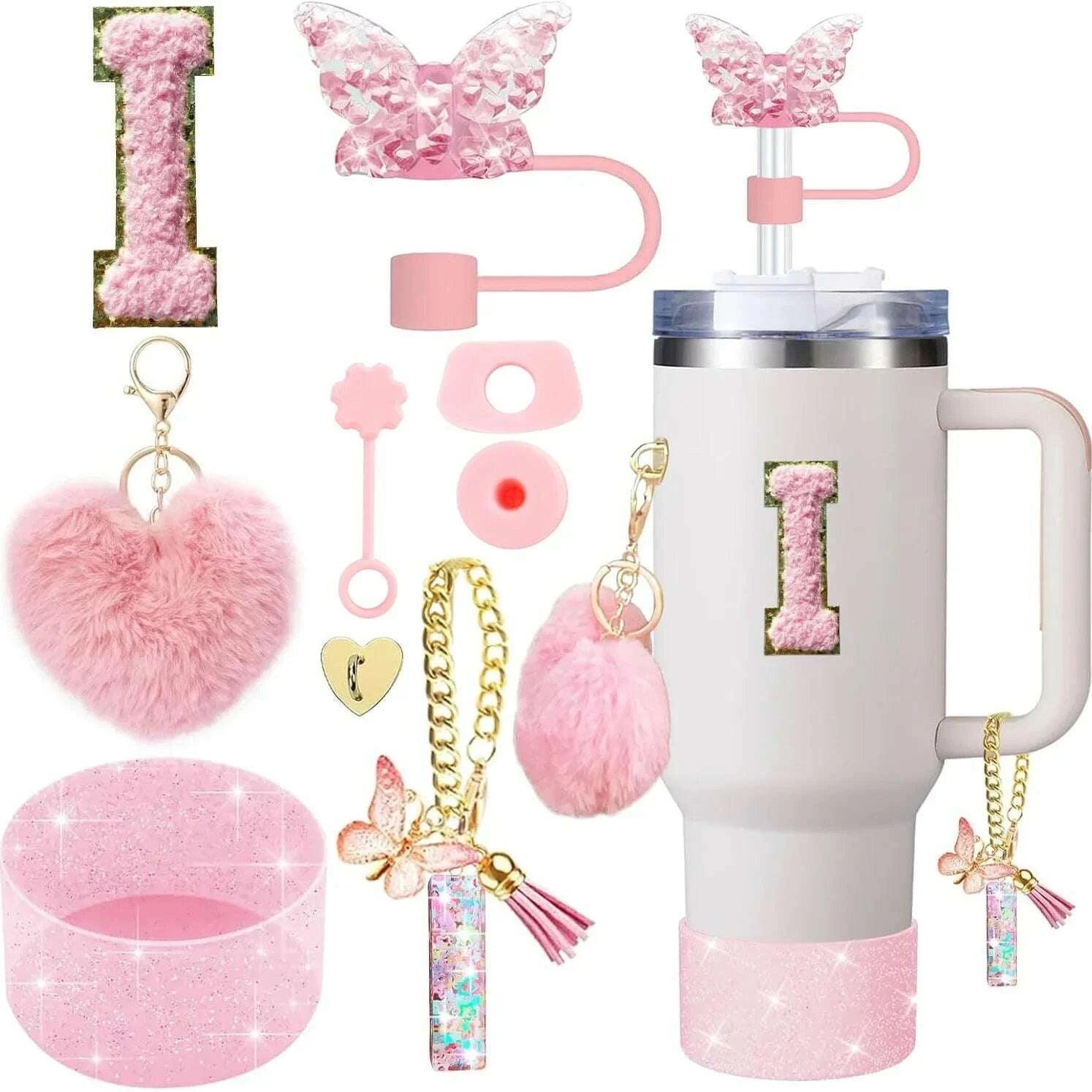 kimlud-9pcs-cup-accessory-set-for-stanley-30oz-40oz-butterfly-straw-cover-cap-silicone-boot-charm-initials-sticker-spill-proof-stopper-kimlud-womens-clothes-34635290