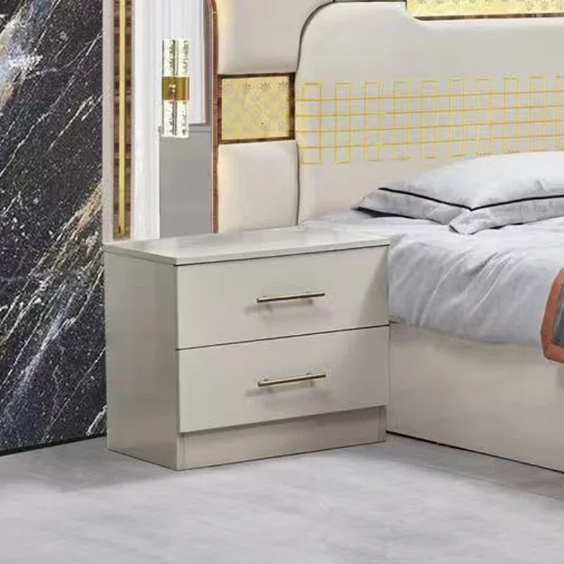 A Wholesale Wooden Frame Double King Size Bed Room Set LED Headboard Modern Home Full Luxury Bedroom Sets Furniture