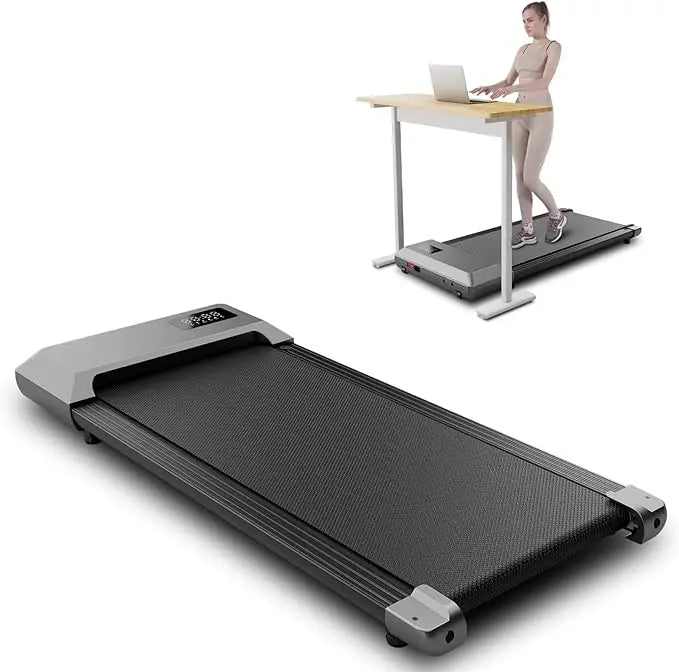 2-In-1 Home/Office Walking Treadmill With Bluetooth App Remote Control — Black | KIMLUD