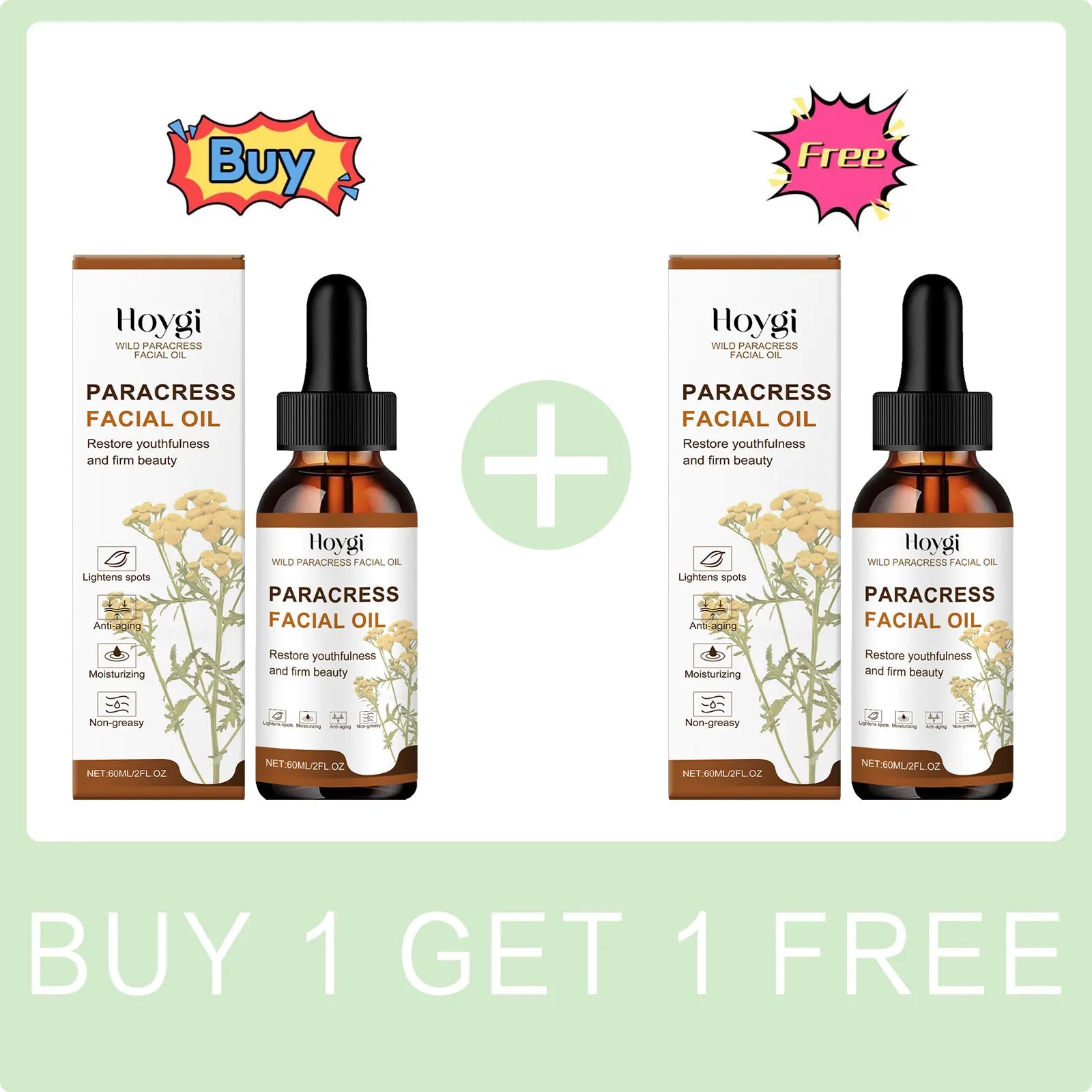 Paracress Facial Oil Repair Damaged Skin Sagging Improvement Reduce Redness Strengthen Barrier Brightening Skin Essencial Oil