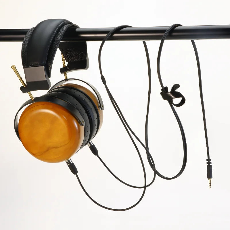 Amber-Brown Wood Over-Ear Headphones Open-Back — Amber-Brown Wood | KIMLUD