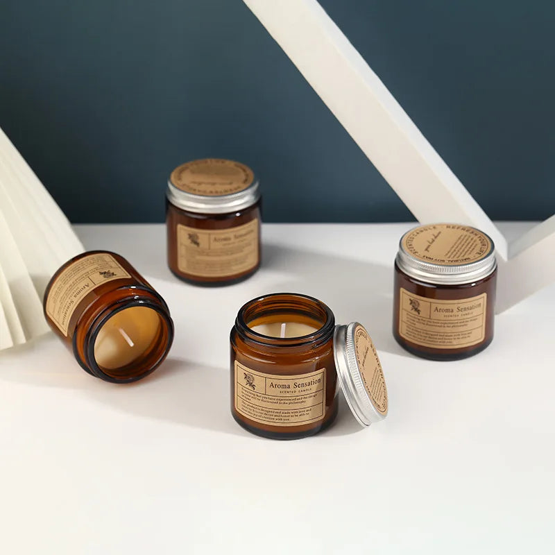 Soy Candle Smokeless Aromatherapy Cup — Amber | KIMLUD