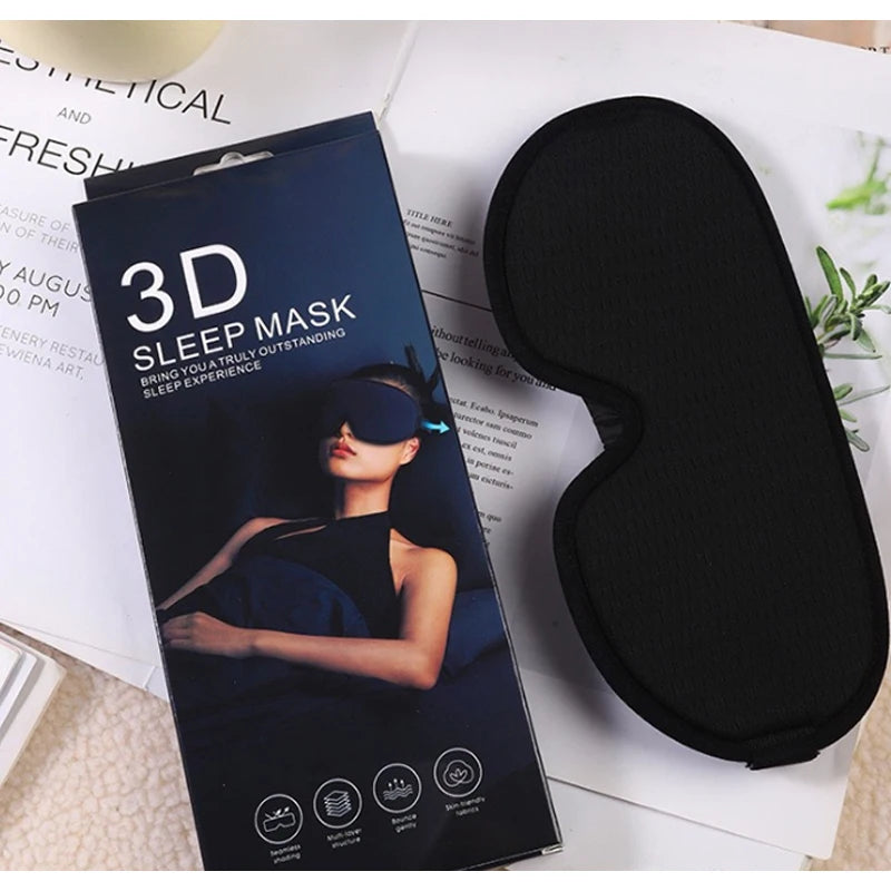 3D Sleep Mask Blindfold Sleeping Aid Eye Mask Soft Memory Foam Face Mask Eyeshade 99% Blockout Light Slaapmasker Eye Cover Patch