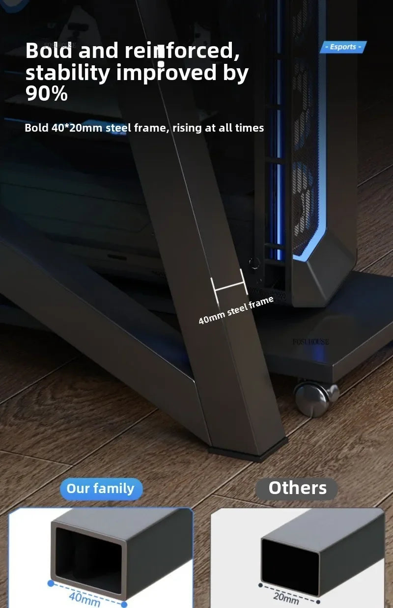 L-Shaped Double Computer Desk Home Office — Black | KIMLUD