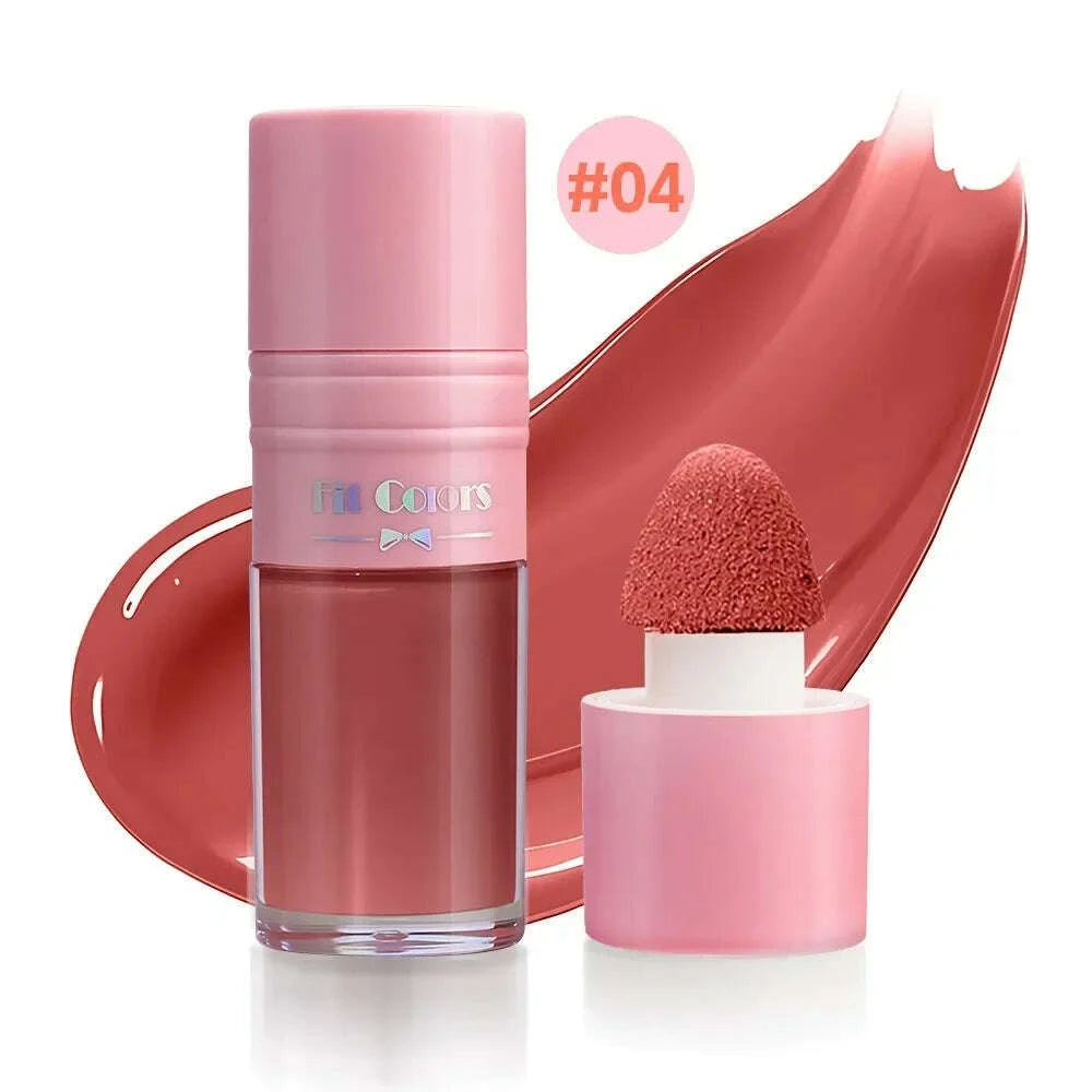 KIMLUD, 14 Colors Matte Liquid Blush Contour Highlighter Waterproof Long Lasting Sponge Brush Head High Pigment Blusher Brighten Bronzer, KIMLUD Womens Clothes