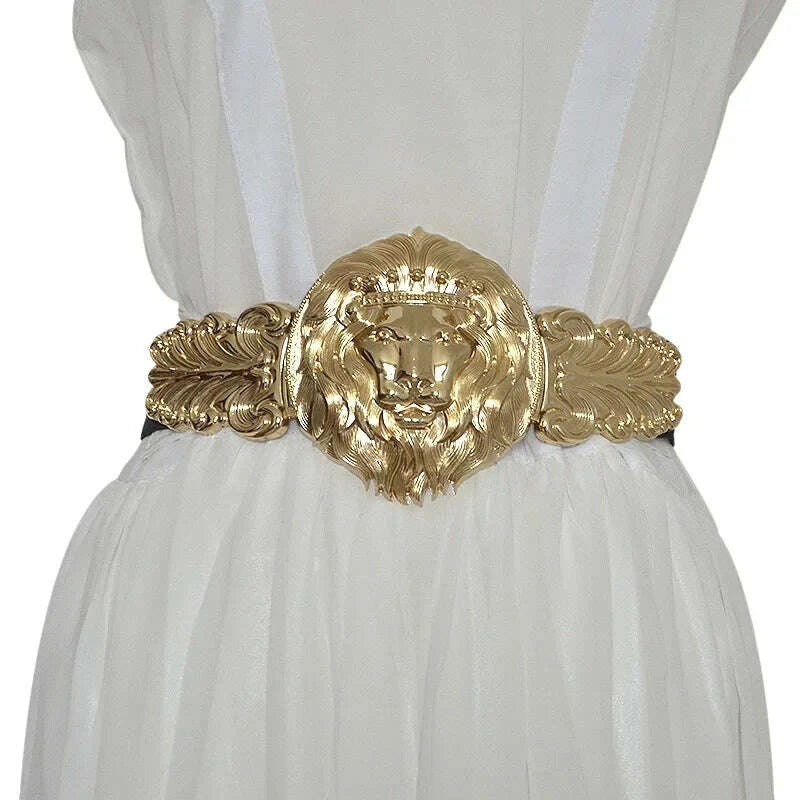 golden-lion-head-women-girdle-metal-round-buckle-exaggeration-belt-for-womens-black-waistband-gold-elastic-waist-sealkimlud-womens-clothes-35083332