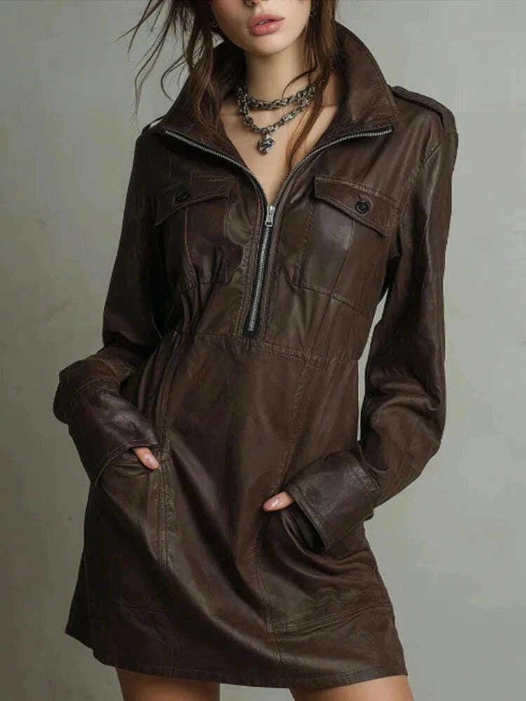 kimlud-womens-faux-leather-dress-long-sleeve-half-zip-up-high-collar-mini-dress-with-pockets-casual-party-streetwear-autumn-outfits-kimlud-womens-clothes-35043286