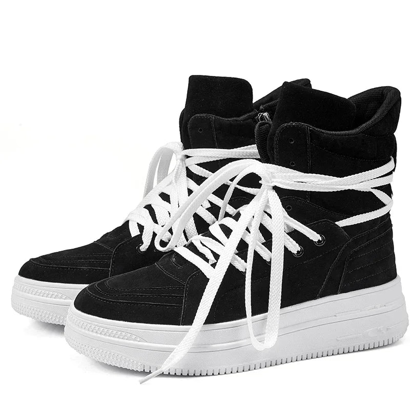 Men's High-Top Shoes – Height Increasing – Denim Boots | KIMLUD
