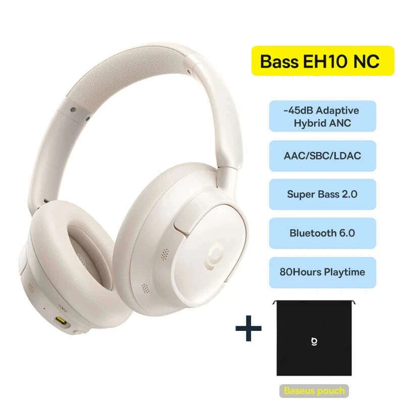 baseus-bowie-h1s-wireless-headphones-bluetooth-54-noise-canceling-46db-over-ear-headset-hi-res-spatial-audio-earphone-120h-timekimlud-womens-fashion-34614250