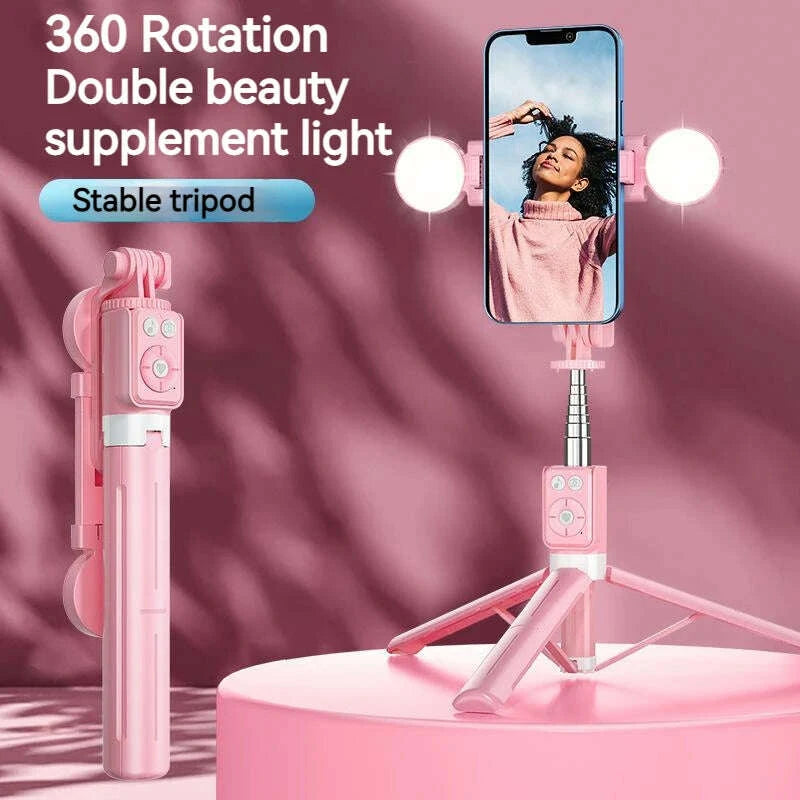bluetooth-wireless-selfie-stick-portable-dual-fill-light-with-tripod-telescoping-bracket-for-iphone-xiaomi-makeup-live-streamingkimludkimlud-35567548