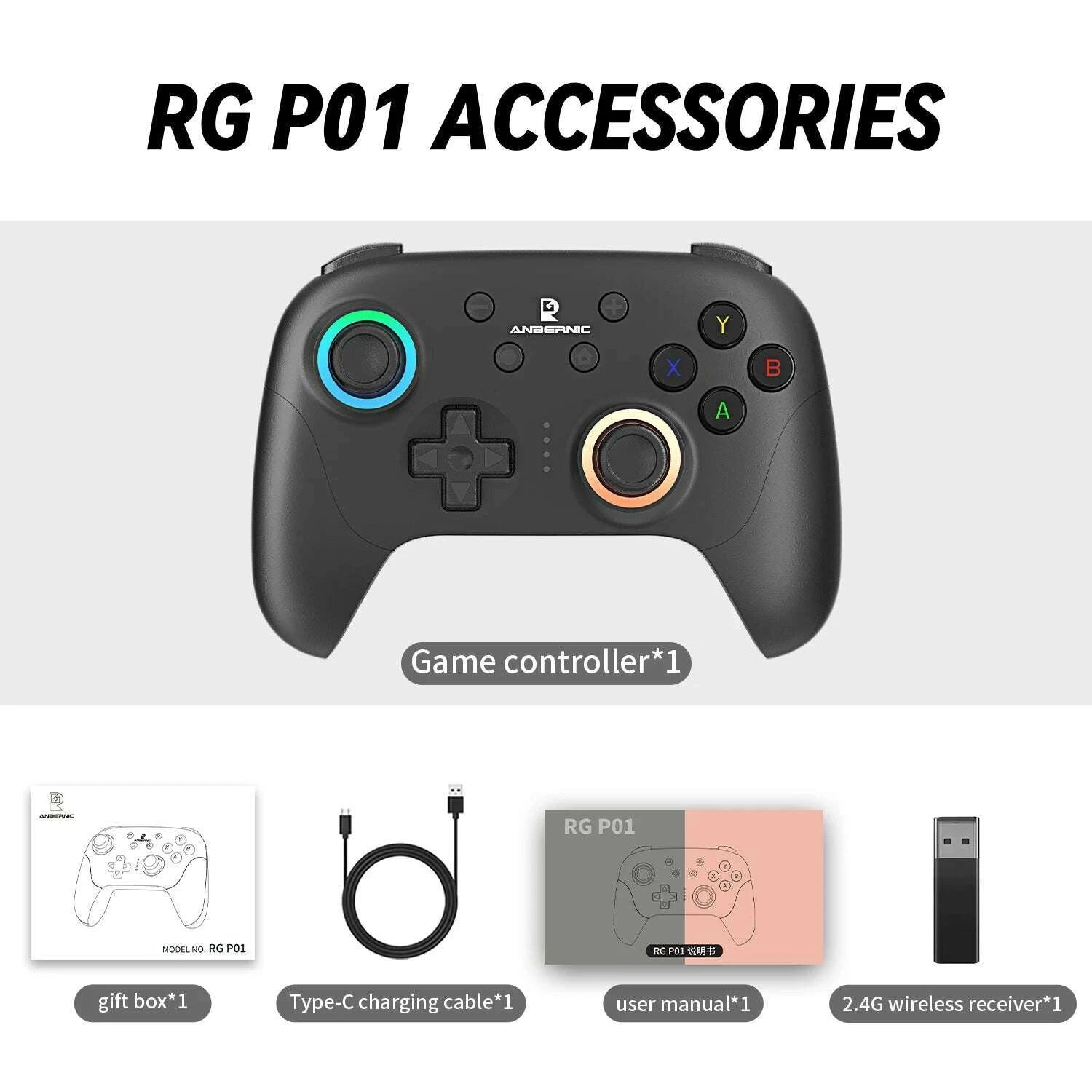 anbernic-rg-p01-wired-wireless-bluetooth-games-controller-rgb-hall-effect-joystick-xbox-game-gamepad-for-pc-android-ios-steamkimlud-womens-fashion-34626620