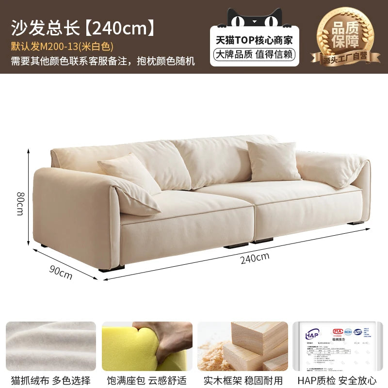 Longer Designer Armrest Sofa Pillows Luxury European Living Room Lounge Sofa Lazy Modular Nordic Woonkamer Banken Home Furniture