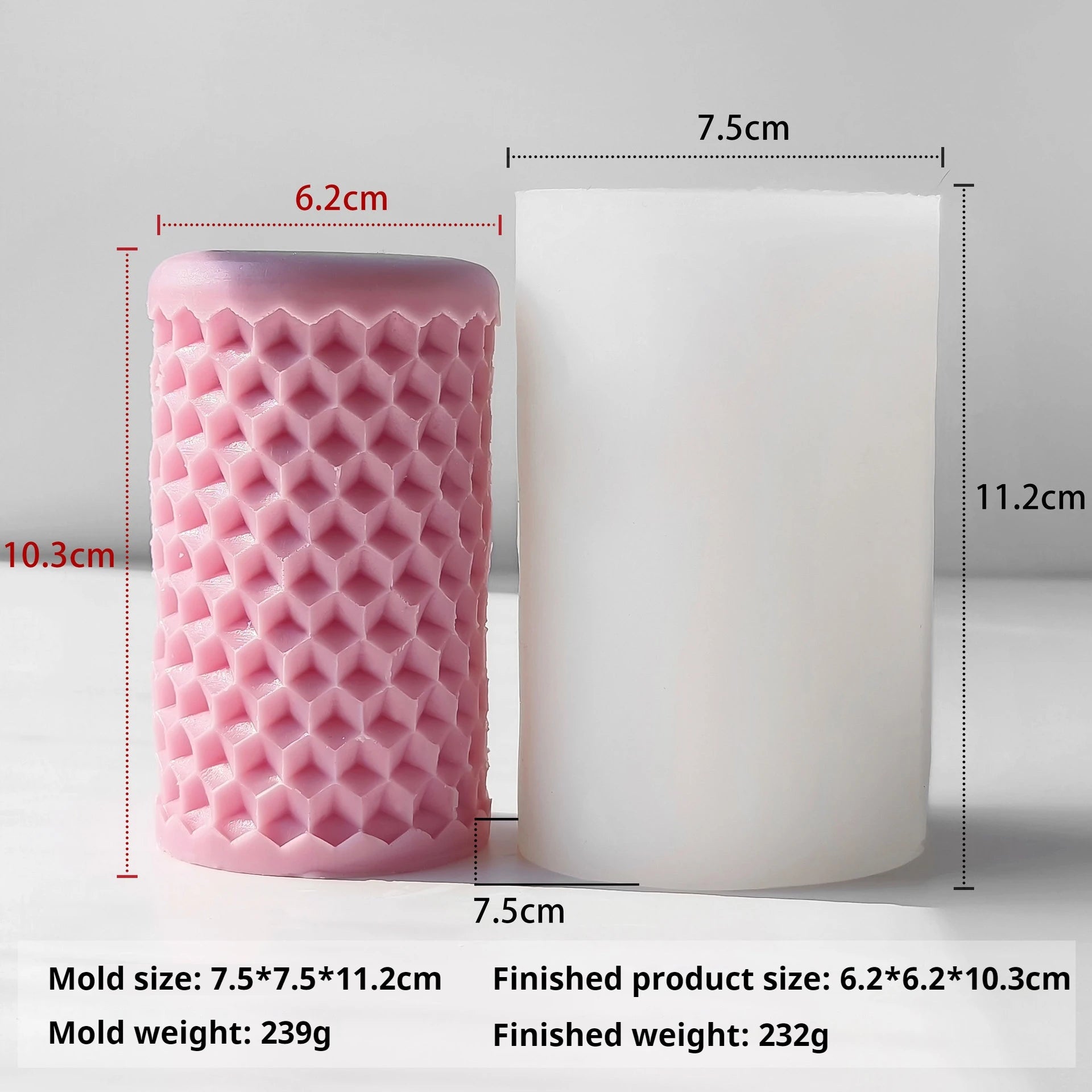 KIMLUD, 3D Silicone Candle Soap Mold Handmade DIY Plaster Sculpture Honeycomb Cylinder Homemade Scented Aromatherapy Gifts silicone mold, KIMLUD Womens Clothes