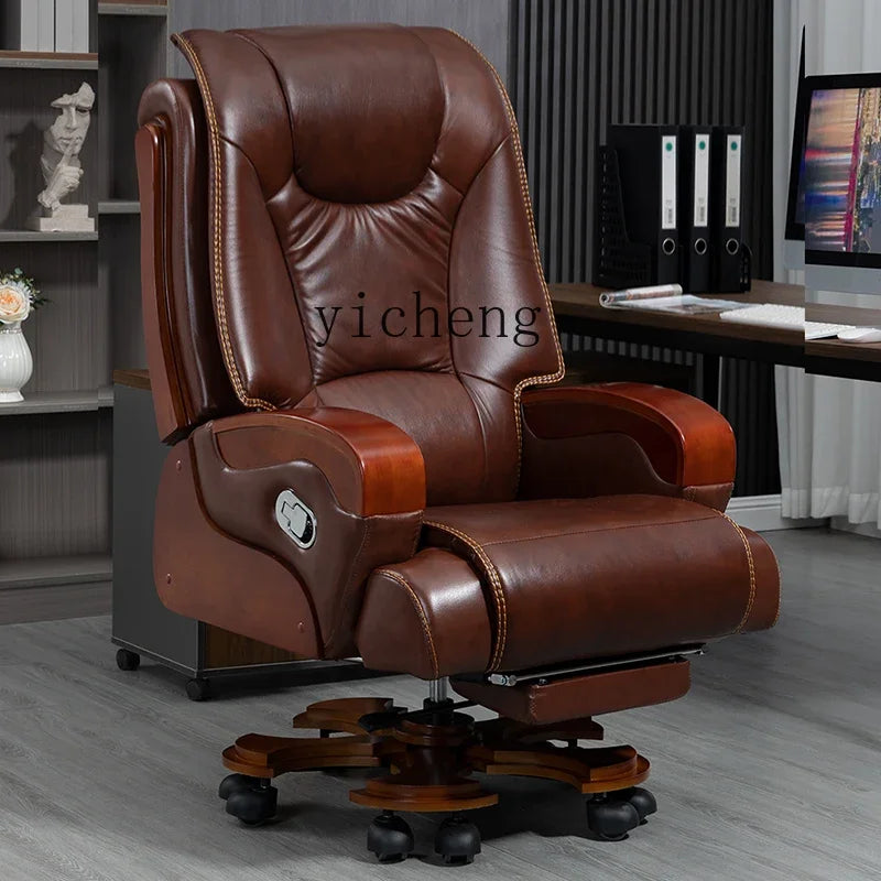 HSN boss chair office home computer leather can lie down comfortably sedentary backrest to class chair seat