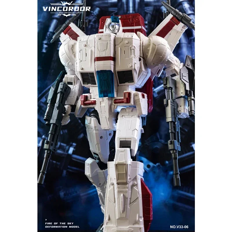 Enlarged Version KO MP57 Deformation Toy Model Car Robot Airplane - Vincoroor Jetfire Skyfire Siege Series V33-06