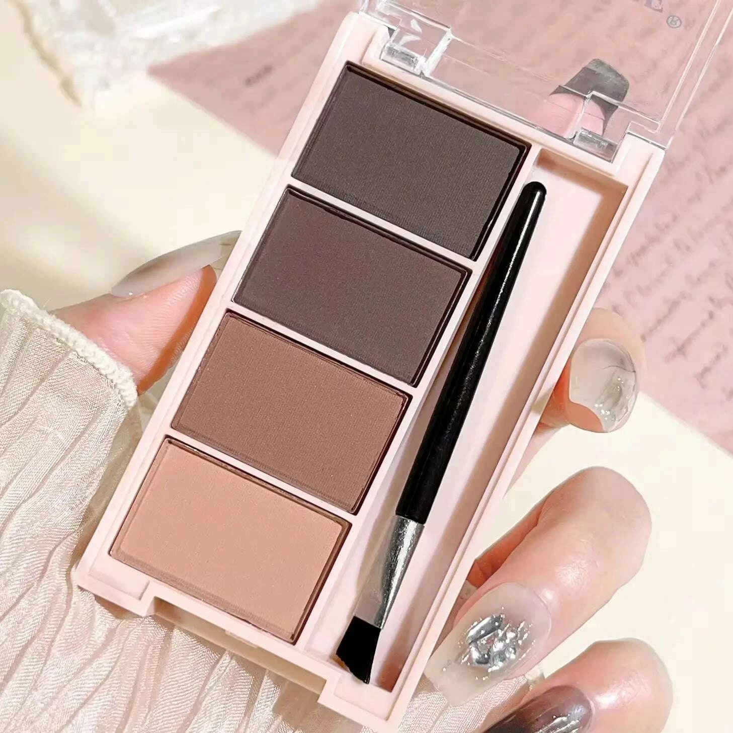 a-set-of-4-color-eyebrow-powder-trays-with-brushes-in-gray-and-brown-matte-tones-for-long-lasting-color-rendering-filling-and-skimlud-womens-fashion-34599269