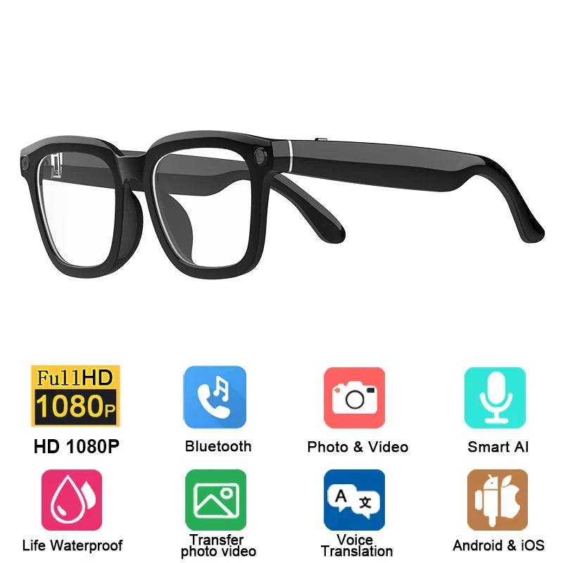 AI Smart Camera Sunglasses Men Women Video Recording Translation Sun Glasses Bluetooth Call Music Touch Eyewear Sports Shades