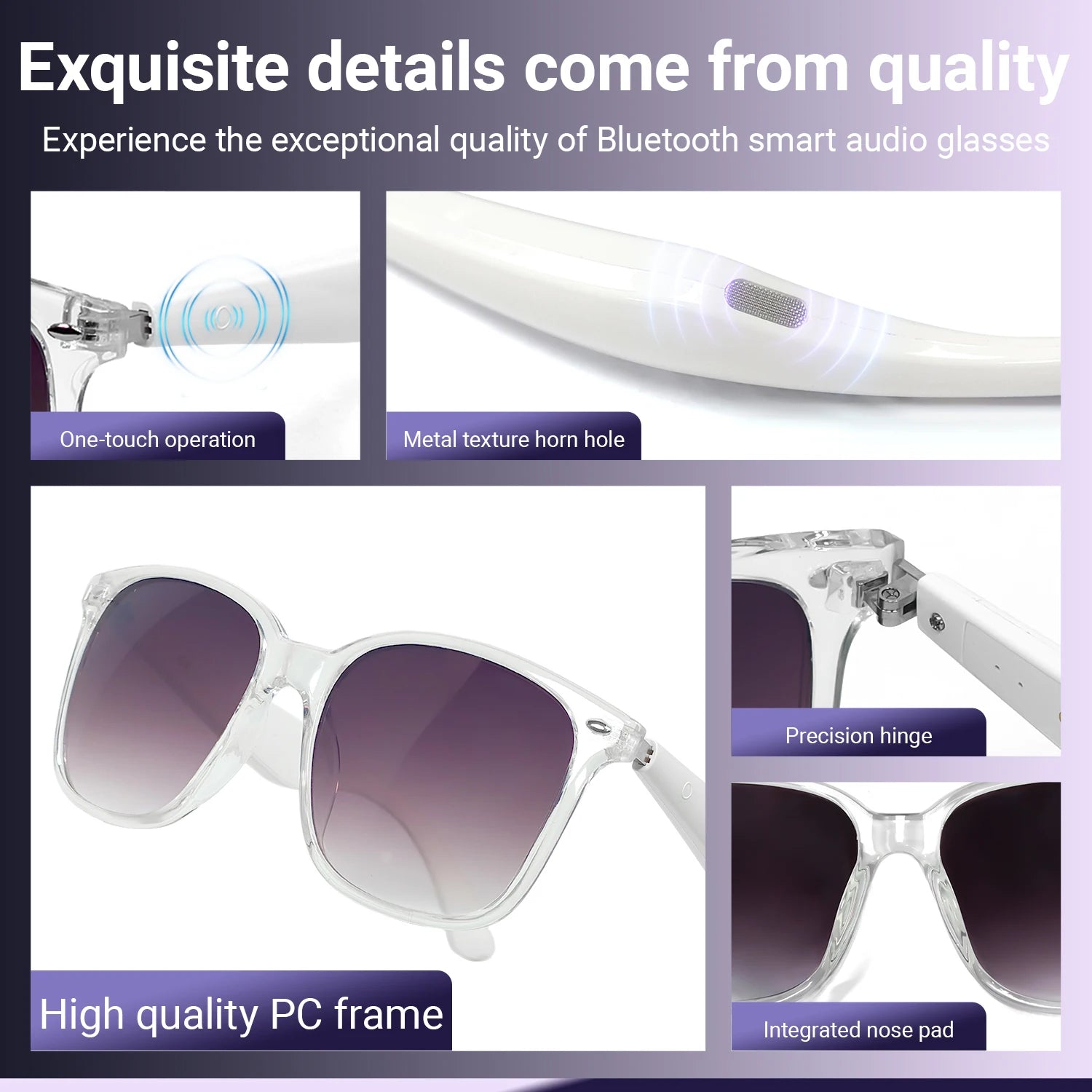 LIGE AI Real-time Translation Smart Wireless Glasses 100+Languages Bluetooth 5.4 UV Production Sunglasses For Meeting Travelling