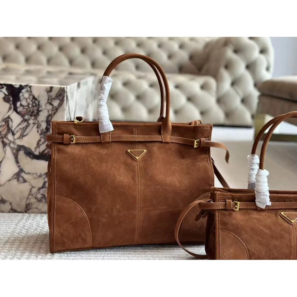 KIMLUD, 2025 New Casual Versatile Leather Belt Buckle Suede Retro Underarm Bag Premium Texture Niche Handbag Crossbody Bag Shoulder Bag, KIMLUD Womens Clothes