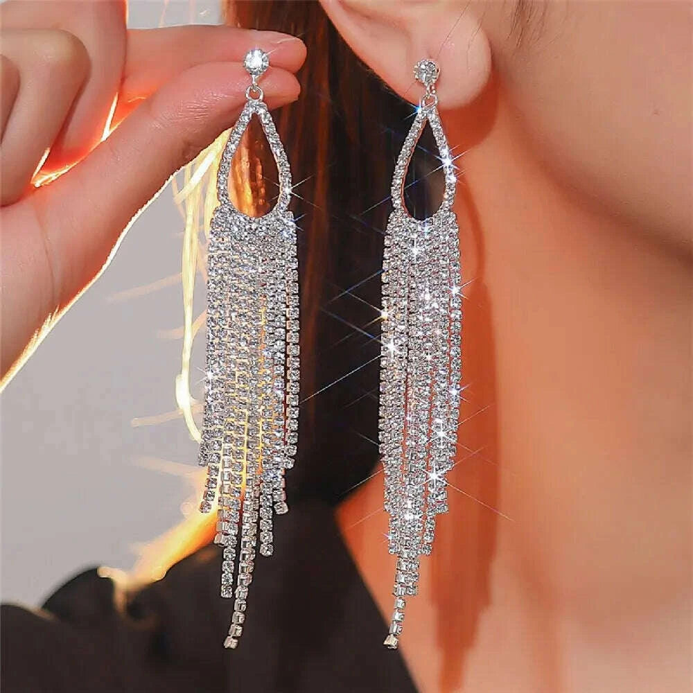 2pc-womens-fashion-copper-claw-chain-long-tassel-earrings-outdoor-travel-carnival-banquet-party-holiday-dressing-gift-233kimludkimlud-35558483