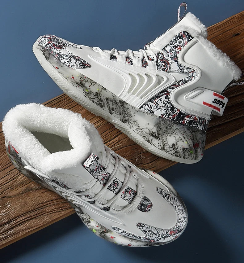 men boots 2025 New Winter Slippers Warm Men Shoes Waterproof Non-Slip Plush Sneakers Male tenis shoes Boots Men Sneakers Winter