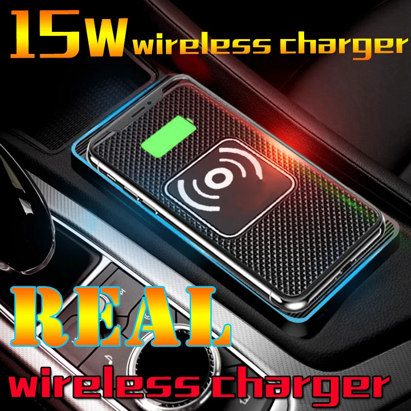 KIMLUD, Wireless Car Charger Charging Pad 15w Non Slip Qi Fast Charger For Car Wireless Phone Charger For Android For IPhone 11/12/13/14, KIMLUD Womens Clothes
