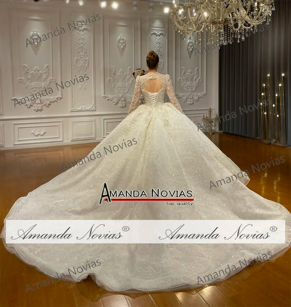 Customized NS4976 Beautiful V-neckline Beading Wedding Dress 2026 New Design Real Photo