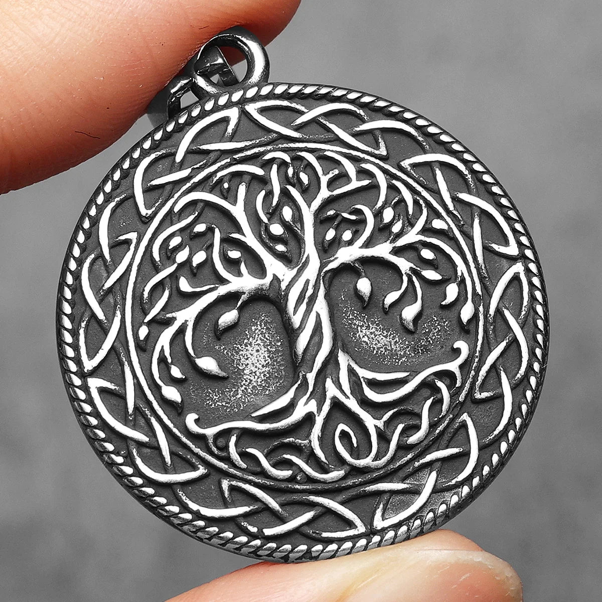 Double Side Tree of Life Men Necklaces With Pendant Stainless Steel Jewelry For Male Women Punk Accessories Gifts Wholesale