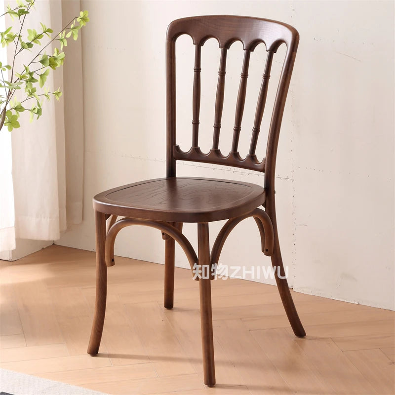 American Retro Bar Stool Ergonomic Dining Chair — Espresso | KIMLUD