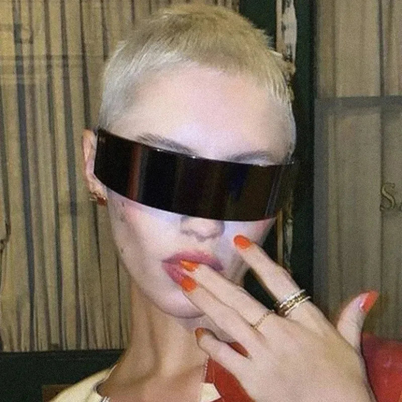 Polycarbonate Cyberpunk Goggles Sunglasses — Black | KIMLUD