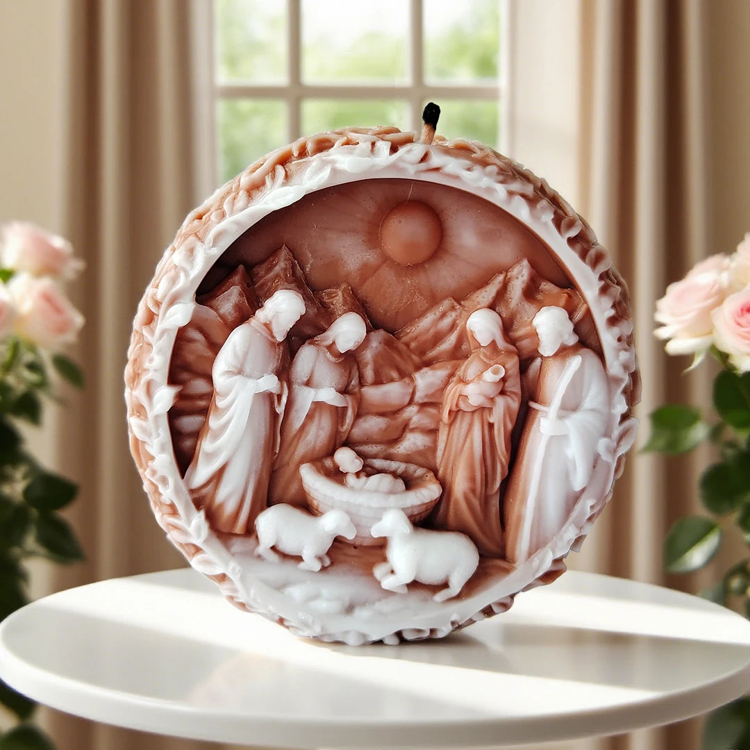 KIMLUD, DIY Jesus Family Aroma Candle Silicone Mold Handmade Soap Plaster Epoxy Ornament Mold Chocolate Biscuit Baking Mould, KIMLUD Womens Clothes