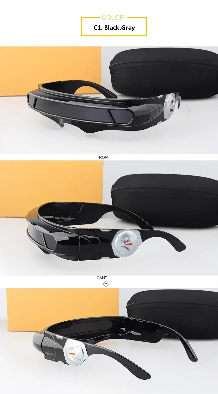Memory Material Shield Sunglasses XMan Cosplay — Red | KIMLUD