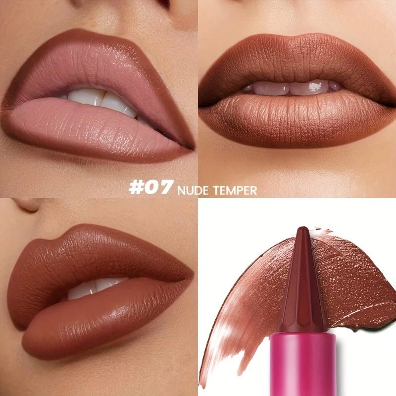 Matte Velvet Lip Liner & Lipstick - Dual-Use Precision Lip Contour Pencil for Smooth, Long-Lasting Color,Lip Liner Pencil, lip