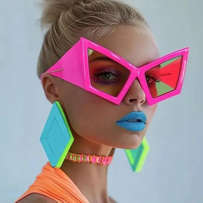 Oversized Cat Eye Retro Sunglasses — Black | KIMLUD