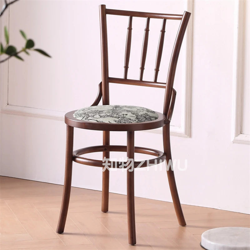 American Retro Bar Stool Ergonomic Dining Chair — Espresso | KIMLUD