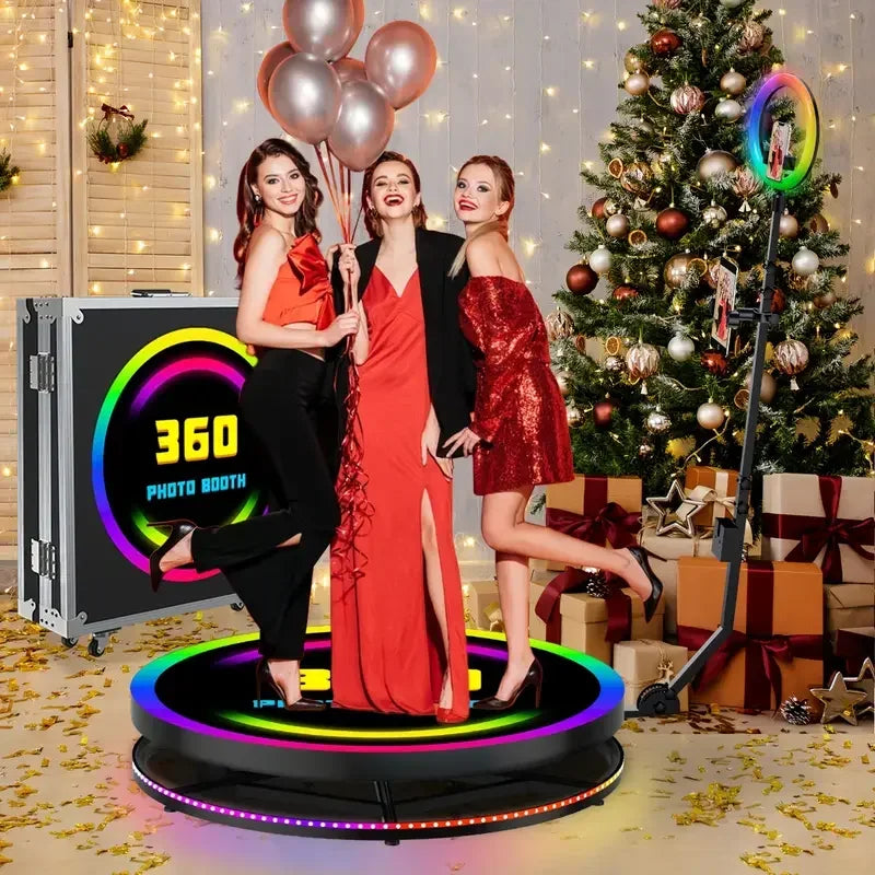 2025 360 Photo Booth Slow Motion Rotating Machine for Selfie best 360 Camera Photobooth Platform Custom Logo Wedding Parties