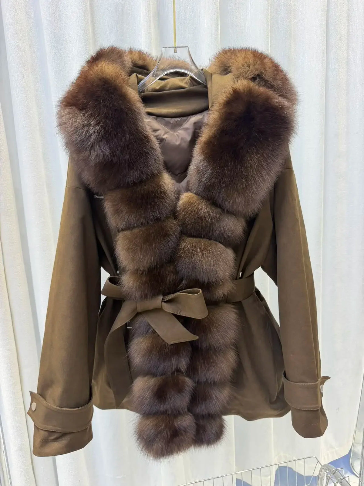 Down Parka – Fur Hooded – Duck Down – White | KIMLUD