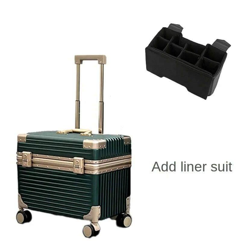 KIMLUD, 18 Inch Aluminium Frame Camera Equipment Case With Wheels Trolley Case 20 Inch Suitcase Trip Cabin 22 Inch On the Flap Suitcase, KIMLUD Womens Clothes