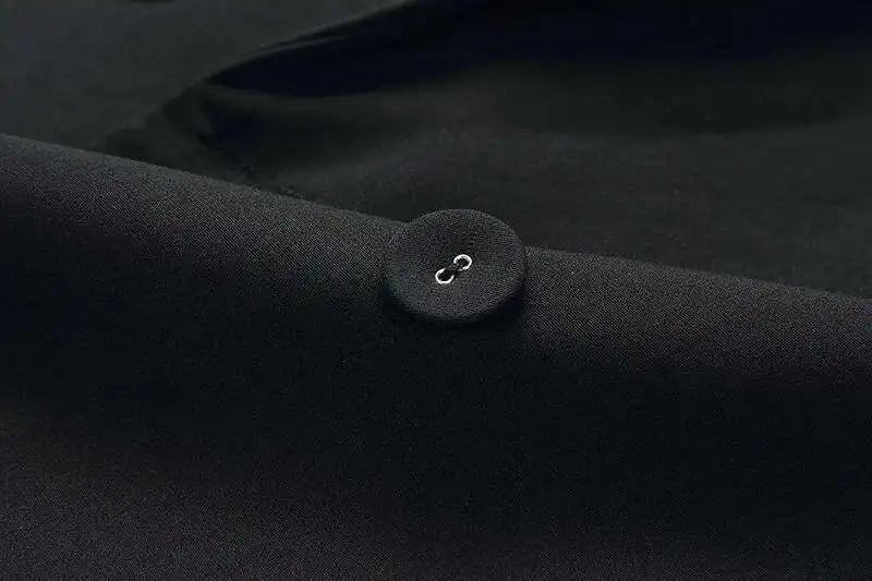 DEAT Fashion Women's Suit Dress Notched Doube Breasted Irregular Hem Lace Spliced Slim Suit Jackets Summer 2024 New Tide 7AB4231