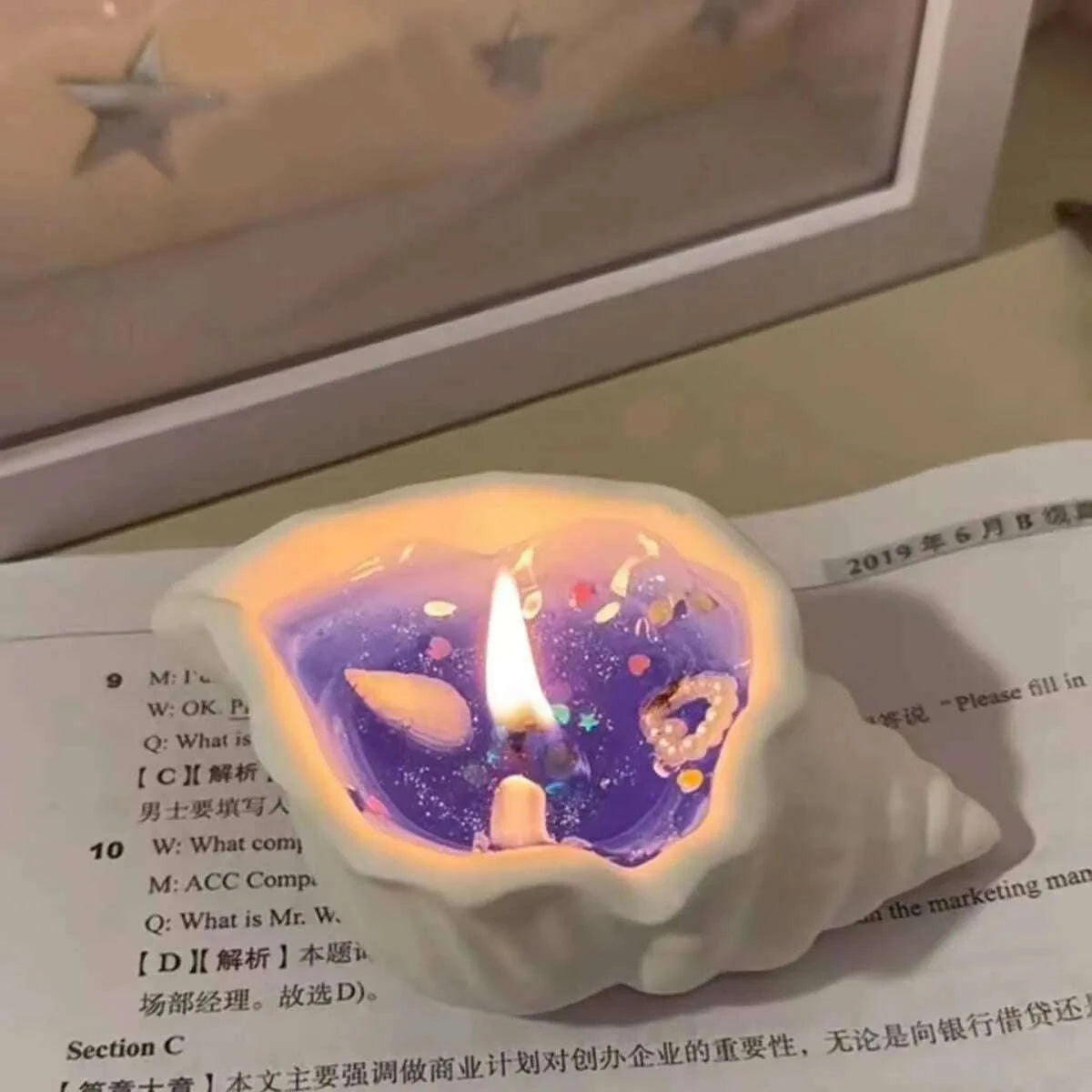 KIMLUD, Sea Shell Aromatherapy Candle Creative Starfish Shell Scented Candle Sea Shell Candle Handmade Sea Shell Whirlpool Candles, KIMLUD Womens Clothes