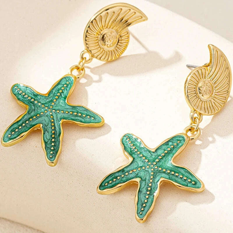 conch-earrings-for-women-fashion-childrens-fun-ocean-series-metallic-color-starfish-beach-holiday-style-banquet-gift-kimlud-kimlud-33915079