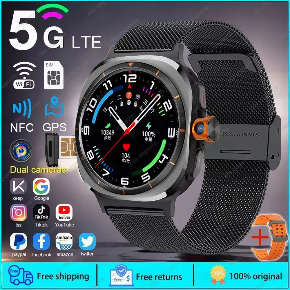 U8 Ultra IOS Android 9.0 Smart Watch Men 4G 5G SIM Card WiFi NFC GPS Compass 32GB Smartwatch Rotating Camera Sport Watch 7 Ultra