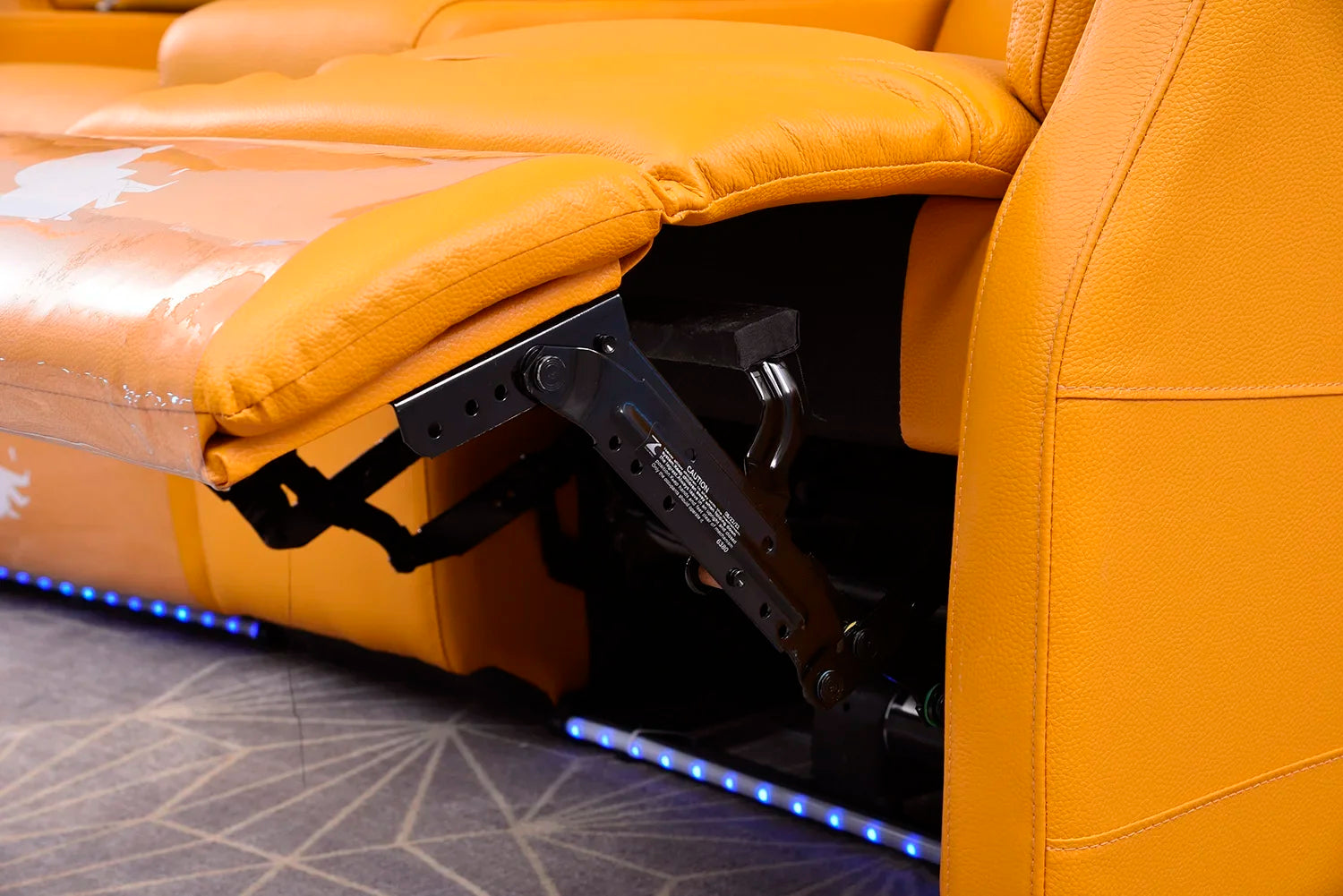 A High Quality Home Theater Recliner Leather Cinema Chair Theatre Seats With Cup Holder and Storage Box