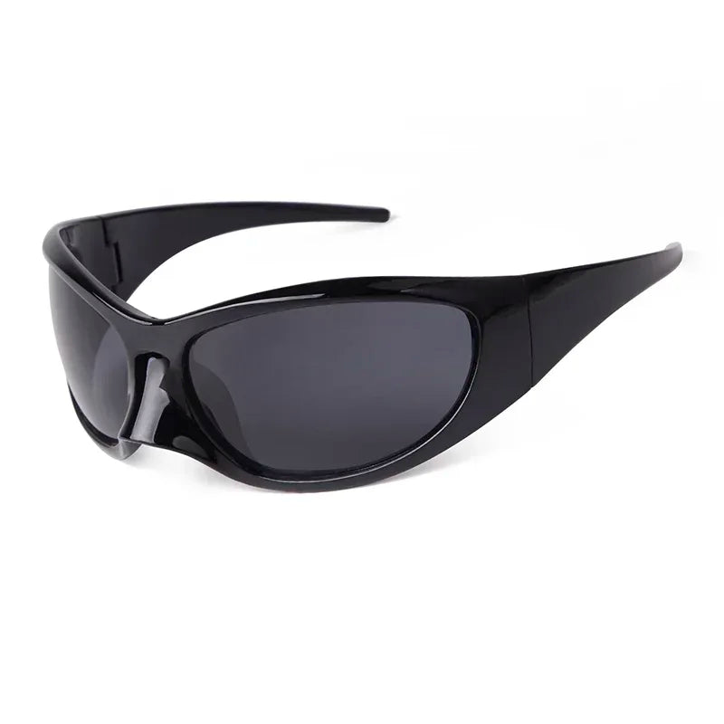 Plastic Oversized Frame Sunglasses — Black | KIMLUD