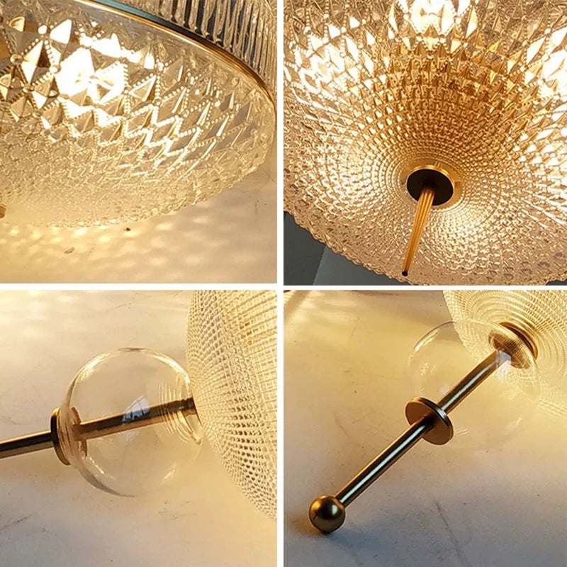 Champagne Glass Pendant Light Creative Hanging Lamp 3000K Gold Metal For Hotel Parlor Dining Room Bedroom