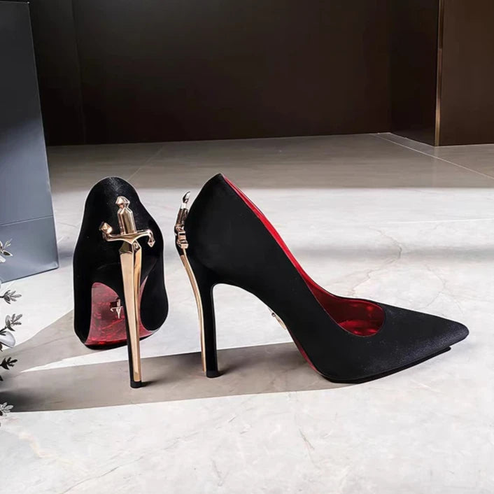 Nobility Womens Shoes Exquisite Golden Decoration High Heels for Woman Luxury Banquet Wedding Shoes Designer Shoes Zapatos Mujer