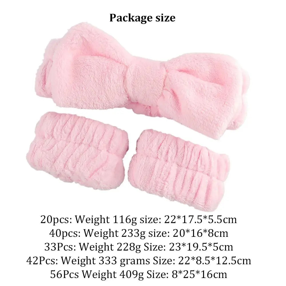 Soft 20/40pcs Makeup Tools Kit Headband Wristband Professional Makeup Brush Set Comfortable Makeup Brushes