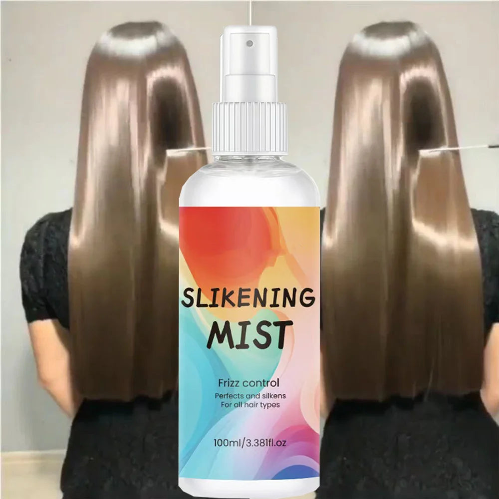 HAIR SILKENING SPRAY Silk Therapy Thermal Shield,tThermal-Pressing Product that Polishes, Silkens, and Smooths Curly Texture