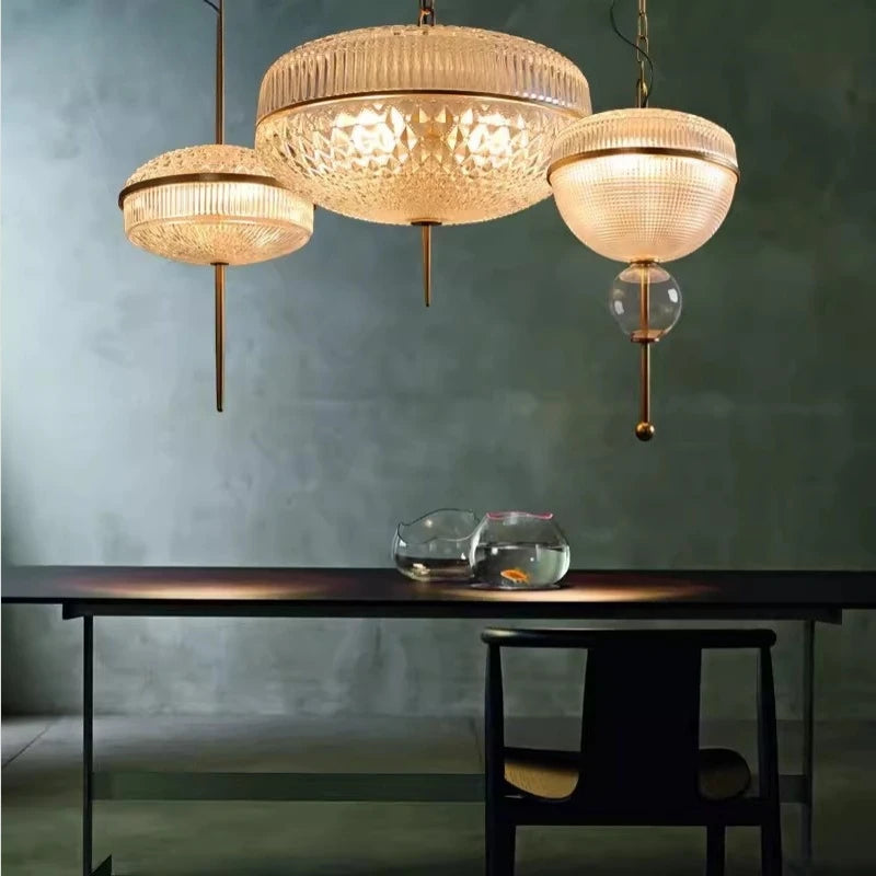 Champagne Glass Pendant Light Creative Hanging Lamp 3000K Gold Metal For Hotel Parlor Dining Room Bedroom